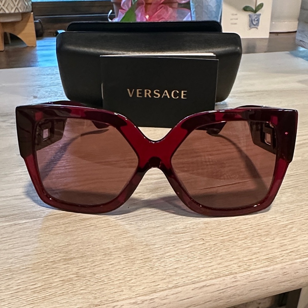 Versace Women's Burgundy Sunglasses